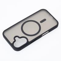Силиконовый чехол MagSafe MATTE для iPhone 16 черный