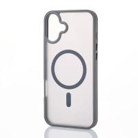 Силиконовый чехол MagSafe MATTE для iPhone 16 Plus серый