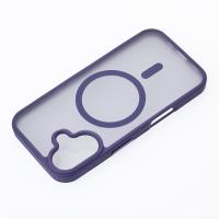 Силиконовый чехол MagSafe MATTE для iPhone 16 Plus темно-фиолетовый