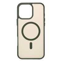 Силиконовый чехол MagSafe MATTE для iPhone 16 Pro Max зеленый