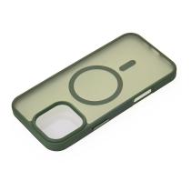 Силиконовый чехол MATTE с поддержкой MagSafe для iPhone 16 Pro Max sage green
