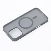 Силиконовый чехол MATTE с поддержкой MagSafe для iPhone 16 Pro Max titanium black