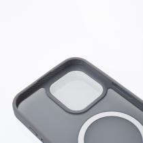 Силиконовый чехол MATTE с поддержкой MagSafe для iPhone 16 Pro Max titanium black