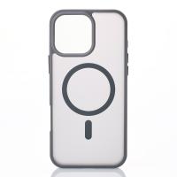 Силиконовый чехол MagSafe MATTE для iPhone 16 Pro серый