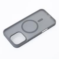 Силиконовый чехол MagSafe MATTE для iPhone 16 Pro серый