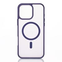 Силиконовый чехол MagSafe MATTE для iPhone 16 Pro темно-фиолетовый