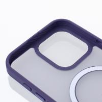 Силиконовый чехол MagSafe MATTE для iPhone 16 Pro темно-фиолетовый