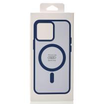 Силиконовый чехол MATTE с поддержкой MagSafe для iPhone 16 Pro Max dark blue