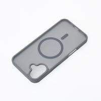 Силиконовый чехол MagSafe MATTE для iPhone 16 серый