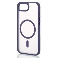 Силіконовий чохол MagSafe MATTE для телефону iPhone 16E темно-фіолетовий