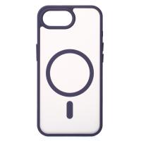 Силіконовий чохол MagSafe MATTE для телефону iPhone 16E темно-фіолетовий