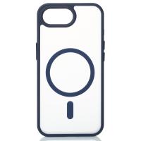 Силиконовый чехол MagSafe MATTE для iPhone 16E темно-синий