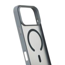 Силиконовый чехол MATTE с поддержкой MagSafe для iPhone 17 Pro Max titanium black