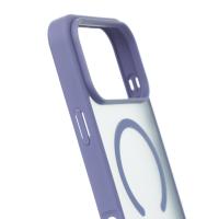 Силиконовый чехол MATTE с поддержкой MagSafe для iPhone 17 Pro Max lavander gray