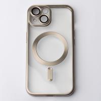 Силіконовий чохол MagSafe SHINING MATTE для телефону iPhone 14 natural titanium