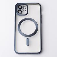 Силіконовий чохол MagSafe SHINING MATTE для телефону iPhone 12 blue titanium