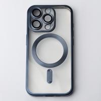 Силиконовый чехол MagSafe SHINING MATTE для iPhone 12 Pro blue titanium