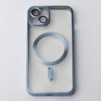 Силиконовый чехол MagSafe SHINING MATTE для iPhone 13 sierra blue