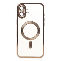 Силиконовый чехол MagSafe SHINING MATTE для iPhone 16 Plus desert titanium