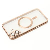 Силиконовый чехол MagSafe SHINING MATTE для iPhone 16 Plus desert titanium