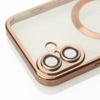 Силиконовый чехол MagSafe SHINING MATTE для iPhone 16 Plus desert titanium