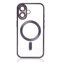 Силиконовый чехол MagSafe SHINING MATTE для iPhone 16 Plus deep purple