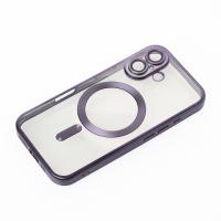 Силиконовый чехол MagSafe SHINING MATTE для iPhone 16 Plus deep purple