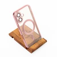 Силиконовый чехол MagSafe SHINING MATTE для iPhone 16 Plus pink