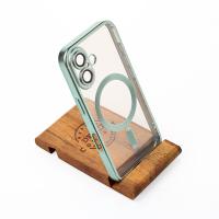 Силиконовый чехол MagSafe SHINING MATTE для iPhone 16 Plus mint