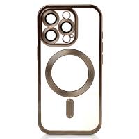 Силиконовый чехол MagSafe SHINING MATTE для iPhone 16 Pro natural titanium