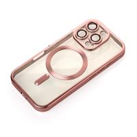 Силиконовый чехол MagSafe SHINING MATTE для iPhone 16 Pro Max pink