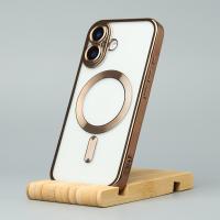Силиконовый чехол MagSafe SHINING MATTE для iPhone 16 Plus desert titanium