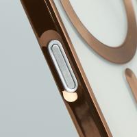 Силиконовый чехол MagSafe SHINING MATTE для iPhone 16 Plus desert titanium