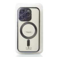 Силиконовый чехол MagSafe SHINING MATTE для iPhone 15 Pro black