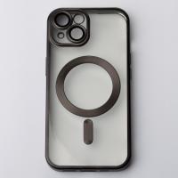 Силиконовый чехол MagSafe SHINING MATTE для iPhone 15 black