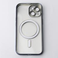 Силиконовый чехол MagSafe SHINING MATTE для iPhone 15 blue titanium