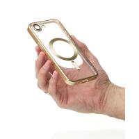 Силиконовый чехол MagSafe SHINING MATTE для iPhone 16E gold