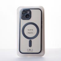 Силиконовый чехол MagSafe SHINING MATTE для iPhone 15 blue titanium