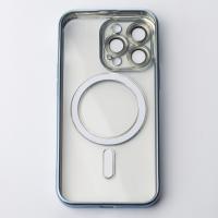 Силиконовый чехол MagSafe SHINING MATTE для iPhone 13 Pro sierra blue