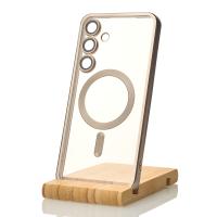 Силіконовий чохол MagSafe SHINING MATTE для телефону Samsung S24 FE natural titanium