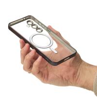 Силіконовий чохол MagSafe SHINING MATTE для телефону Samsung S24 FE black