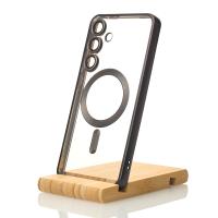Силіконовий чохол MagSafe SHINING MATTE для телефону Samsung S24 FE black