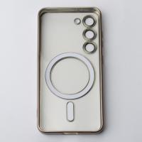 Силіконовий чохол MagSafe SHINING MATTE для телефону Samsung S24 Plus natural titanium