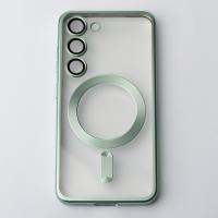 Силиконовый чехол MagSafe SHINING MATTE для Samsung S23 FE mint