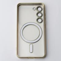 Силиконовый чехол MagSafe SHINING MATTE для Samsung S23 FE gold