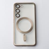 Силиконовый чехол MagSafe SHINING MATTE для Samsung S23 FE natural titanium