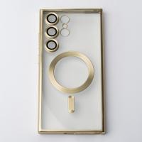 Силиконовый чехол MagSafe SHINING MATTE для Samsung S23 Ultra gold