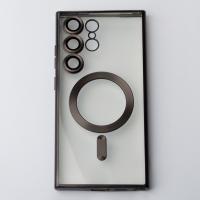Силиконовый чехол MagSafe SHINING MATTE для Samsung S23 Ultra black