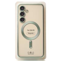 Силиконовый чехол MagSafe SHINING MATTE для Samsung S24 FE mint