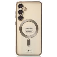 Силіконовий чохол MagSafe SHINING MATTE для телефону Samsung S24 FE natural titanium
